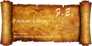 Farkas Edina névjegykártya