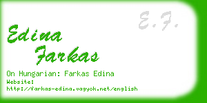 edina farkas business card